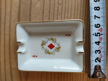 Load image into Gallery viewer, HERMES Heart A playing cards Miniash Tray Ashtray Pottery White Red 8 x 6 cm
