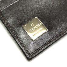 Load image into Gallery viewer, FENDI FF Zucca Logo Folding Mini Wallet Brown Canvas Leather Card Pockets w/Box
