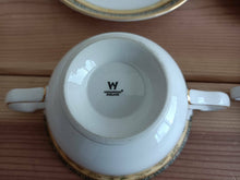 Load image into Gallery viewer, Wedgewood India Double Handle Soup Cup &amp; Saucer Set of 2 Bone China Tableware
