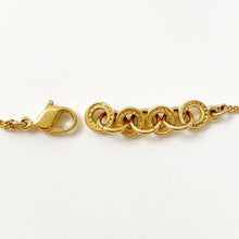 Load image into Gallery viewer, Christian Dior Alphabet Logo Rhinestone Chain Necklace Pendant Gold Plated 40cm
