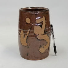 Load image into Gallery viewer, Japanese Artist TAKEO SUDO Persimmon Glaze Jar Flower Vase H20cm Pottery w/Box
