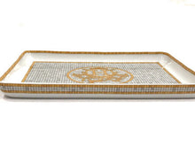 Load image into Gallery viewer, HERMES Paris Mosaique au 24 Gold Sushi Plate Trinket Tray Tableware Pottery
