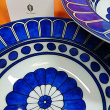 Load image into Gallery viewer, HERMES Bleus d&#39;Ailleurs Soup Pasta Plate 4 Pieces 24cm Dinnerware Tableware Blue
