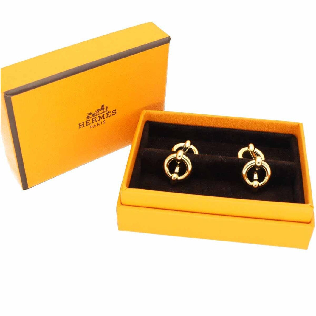 Hermes Paris Cuffs Cufflinks 750 K18 YG Yellow Gold Men's Accessory 20.9g w/Box