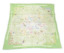 Load image into Gallery viewer, Hermes Paris Carre 90 Silk 100% Scarf Stole LA PRAIRIE Meadow Green Accessory
