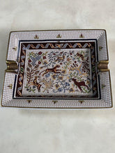 Load image into Gallery viewer, Hermes Paris Ashtray Cigar Tray Porcelain Animals Pattern Multicolor Interior
