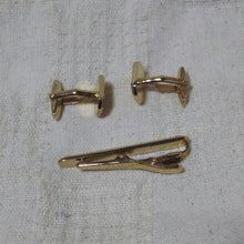 Load image into Gallery viewer, Christian Dior CD Logo Tiepin &amp; Cufflinks Set Gold Plated GP Men&#39;s Accessory
