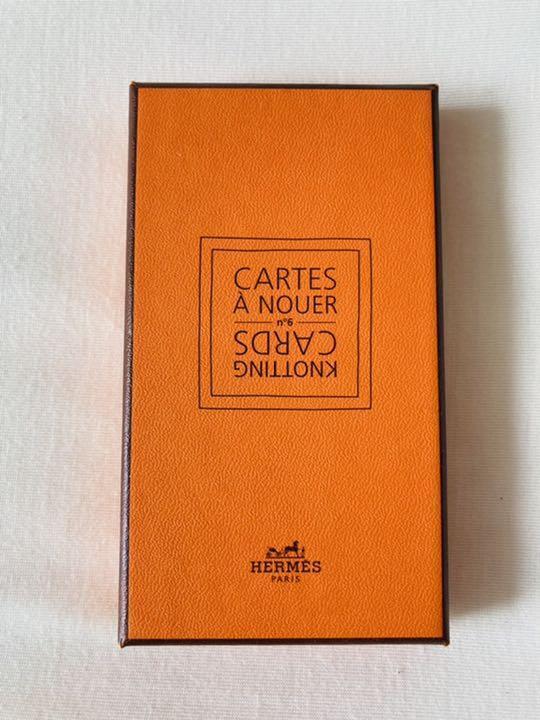 Hermes Paris Authentic Knotting Card No.6 Scarf Winding Arrangement Card Orange
