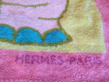 Load image into Gallery viewer, HERMES Paris Beach Towel Bath Towel Cotton 100% Hippopotamus Pink 145 x 90cm
