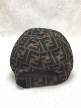 Load image into Gallery viewer, FENDI Auth. FF Zucca Pattern Cap Unisex Brown Polyester Italy Made Size 58cm
