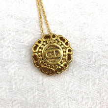 Load image into Gallery viewer, Christian Dior Circle CD Logo Chain Necklace Pendant Gold Plated 45cm Vintage
