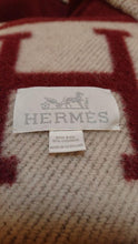 Load image into Gallery viewer, HERMES Paris Auth. Plaid Avalon Blanket Throw Wool Cashmere Blend 135 x 165cm
