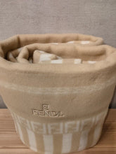 Load image into Gallery viewer, Fendi Zucca Pattern Blanket Cotton 100% Cream Color 150×210cm Japan Made No Box
