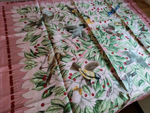 Load image into Gallery viewer, HERMES Paris Carre 90 Scarf Stole LES MERISES Cherry Birds Silk Pink Multicolor
