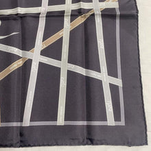 Load image into Gallery viewer, HERMES Paris Auth. Carre 45 Handkerchief Mini Scarf Silk 100% Bolduc Ribbon Gray
