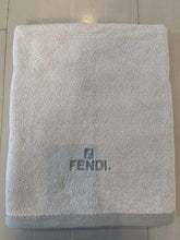 Load image into Gallery viewer, Fendi FF Logo Zucca Bath Towel Beach Towel 150 x 87cm Cotton Light Gray White
