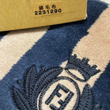 Load image into Gallery viewer, Fendi Auth. Zucca Pecan Pattern Blanket Throw Brown 100% Cotton 140×210cm w/Box

