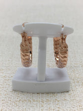 Load image into Gallery viewer, Fendi Auth. FF Logo Hoop Earrings Pierce Pink Gold GP Lever Back Accessory w/Box
