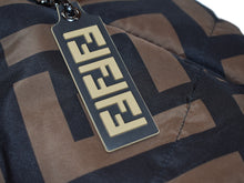 Load image into Gallery viewer, Fendi Zucca Logo Zip Up Poncho Short Cape Polyester Wool Ladies Size 40 Brown
