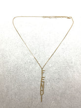 Load image into Gallery viewer, Fendi Logo Motif Chain Necklace Pendant Gold Plated GP Length 61.6cm Italy w/Box
