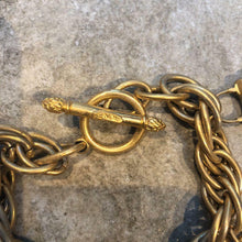Load image into Gallery viewer, Fendi Authentic 6 Charms Bracelet Bangle Gold Plated Toggle Italy Made Accessory
