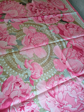 Load image into Gallery viewer, HERMES Les Pivoines Design Print Scarf Carre 90 Silk 100 Pink Retired
