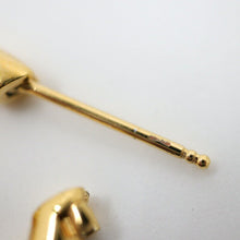 Load image into Gallery viewer, Fendi Auth. F Is Logo Round Hoop Earrings Pierce Gold Plated Accessory 8AG745B08
