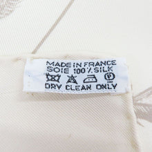 Load image into Gallery viewer, Hermes Paris Carre 90 Silk 100% Scarf Stole Feather Plumes Cream Color Accessory
