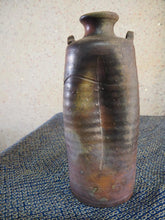 Load image into Gallery viewer, Japanese Bizen Ware By TOHO KIMURA Eared Jar Vase Antique Interior w/Box
