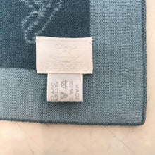 Load image into Gallery viewer, HERMES Paris Wooden Horse Baby Blanket Throw Cashmere 100% Light Blue 104x65.5cm
