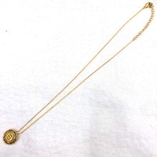Load image into Gallery viewer, Christian Dior Circle CD Logo Chain Necklace Pendant Gold Plated 45cm Vintage
