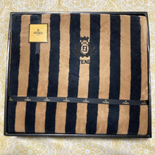 Load image into Gallery viewer, Fendi Auth. Zucca Pecan Pattern Blanket Throw Brown 100% Cotton 140×210cm w/Box
