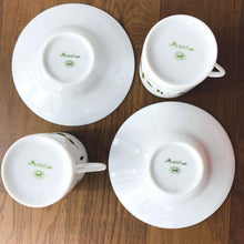 Load image into Gallery viewer, Hermes Porcelain Nile Lotus Demitasse Cup Saucer Set of 2 White Green Tableware
