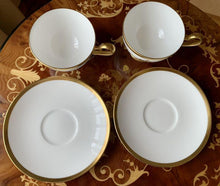Load image into Gallery viewer, Christian Dior Vintage Logo White Pair Cup &amp; Saucer Teapot Sugar Pot Set Pottery
