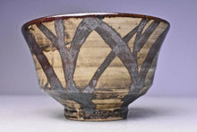 Load image into Gallery viewer, Mashiko Ware by Ichiro Kimura Iron Sand Bowl Grass Paint Pottery D13.6 x H8.2cm
