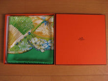 Load image into Gallery viewer, Hermes Paris Carre 90 Silk 100% Scarf Stole ALOHA Hawaiian Green Accessory w/Box
