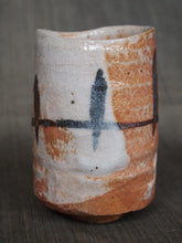 Load image into Gallery viewer, Japanese Antique Pottery By Tsujimura Kai Shino Tea Cup Yunomi D10.8 x H7.7cm
