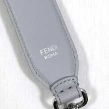 Load image into Gallery viewer, Fendi Strap You Shoulder Strap Studded Leather Light Gray Silver Bag Accessory
