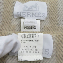 Load image into Gallery viewer, HERMES Paris Plaid Avalon Blanket Throw Wool Cashmere Blend Beige 134.5 x 166cm
