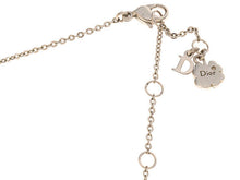 Load image into Gallery viewer, Christian Dior Star Motif Rhinestone Chain Necklace Pendant Silver Plated 44cm
