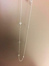 Load image into Gallery viewer, FENDI Authentic LONG NECKLACE F LOGO CIRCLE Charm RHINESTONE Made in Italy w/Box
