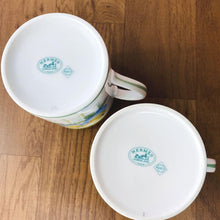 Load image into Gallery viewer, HERMES Paris Toucans Pattern Mug Cup 2 Pieces Porcelain White Multicolor w/Box
