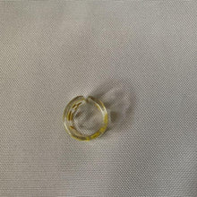 Load image into Gallery viewer, CHRISTIAN DIOR Authentic Logo Heart Clear Yellow Acrylic Finger Ring Accessory
