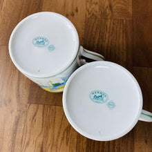 Load image into Gallery viewer, HERMES Paris Authentic Toucans Mug Cup 2 Pieces Porcelain White Multicolor w/Box
