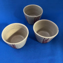 Load image into Gallery viewer, Japanese Mashiko Ware by Tomoo Hamada 3 Pieces Akae Small Bowl Sake Cup D9cm

