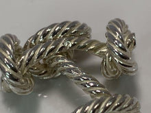Load image into Gallery viewer, Hermes Paris Rope Twist Motif Cuffs Cufflinks Silver Tone Men&#39;s Accessory No Box
